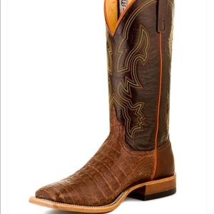 Anderson Bean Tobacco Caiman Belly Boots